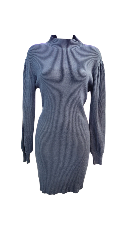 Vestido  Lana Azul Vela