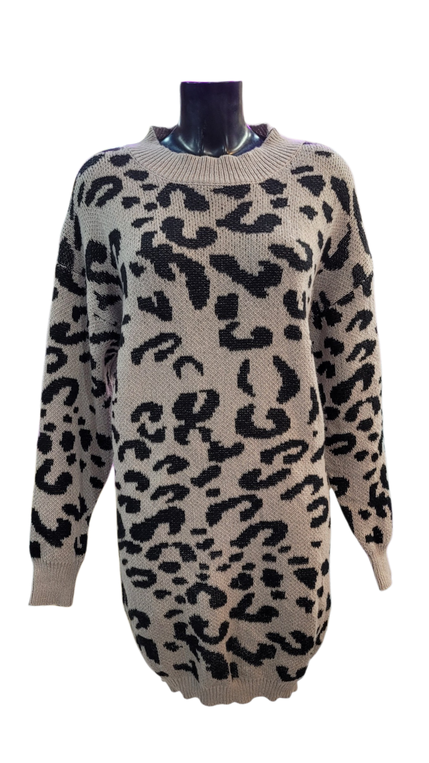 Vestido Lana Estampado