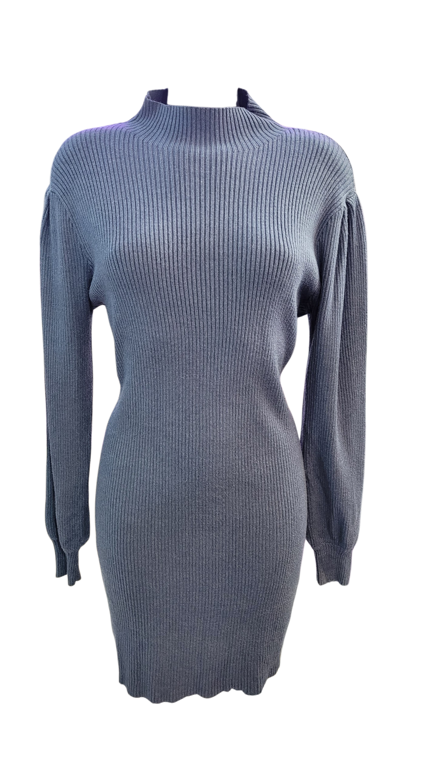 Vestido  Lana Azul Vela