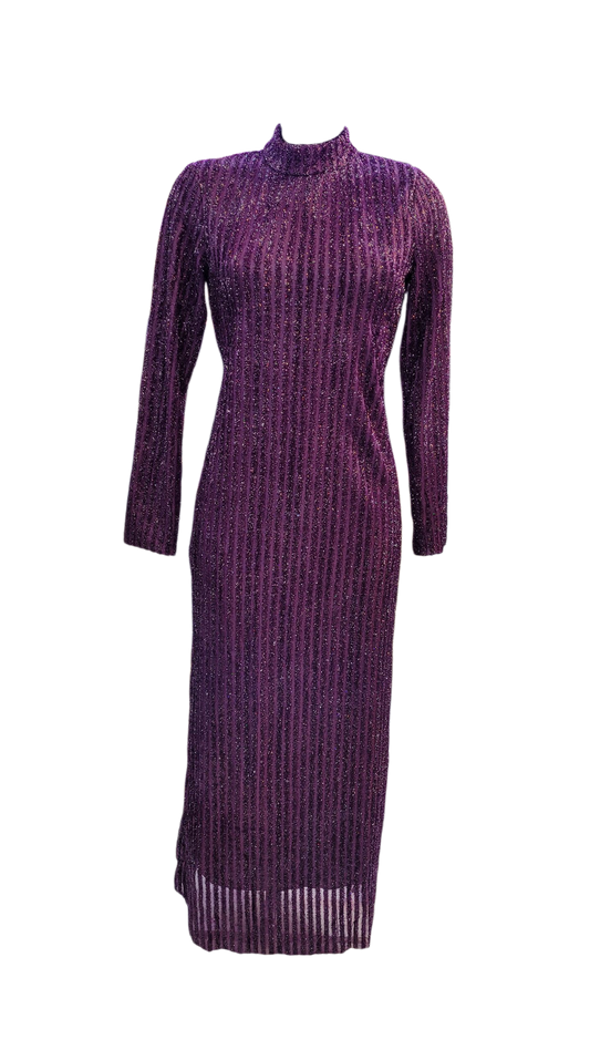 Vestido Púrpura Brillos