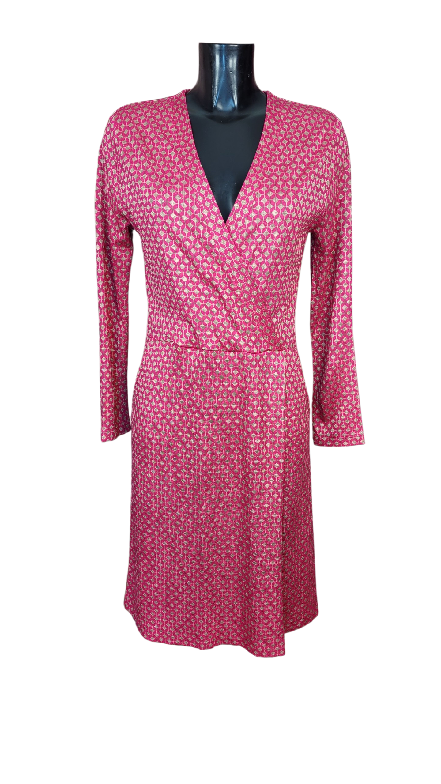 Vestido Fucsia /Beige