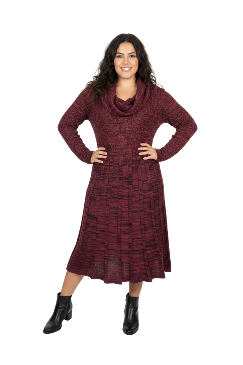 Vestido lana matizado